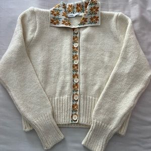 Zara - Combination Knit Cardigan